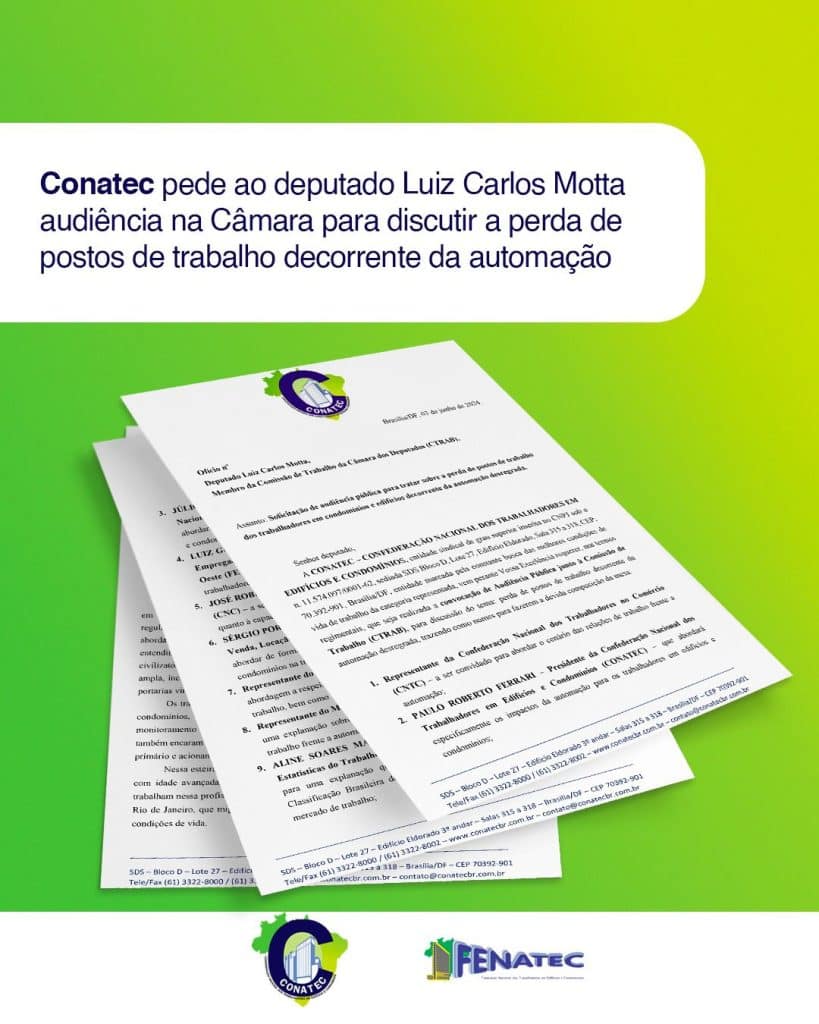 CONATEC pede ao deputado Luiz Carlos Motta audiência na Câmara para discutir a perda de postos de trabalho decorrente da automação